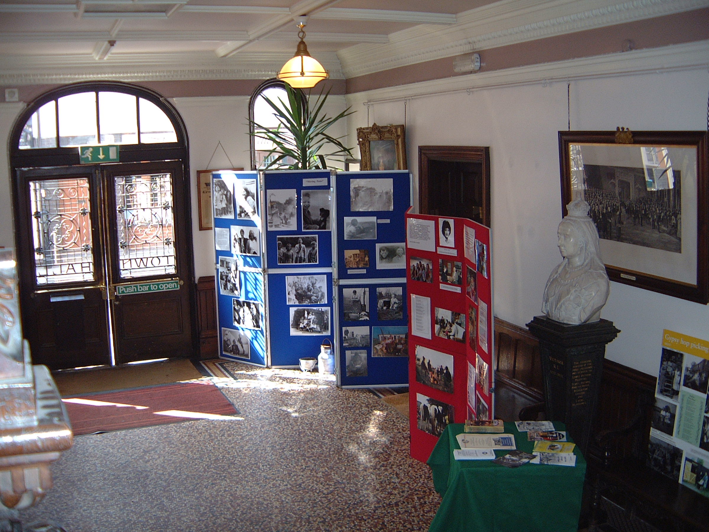 Lewes Town Hall Foyer with exhibition