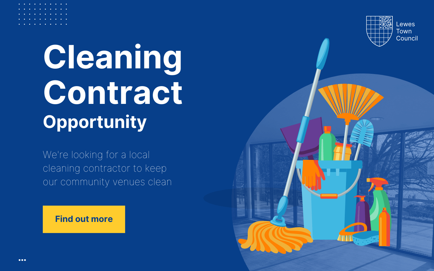 Cleaning Contract Opportunity - We're looking for a local cleaning contractor to keep our community venues clean